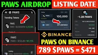 Paws Binance Wallet Connect | Paws Airdrop Price Prediction | Paws Airdrop New Update |Paws New Task