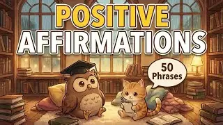 50 Positive Affirmations for Confidence & Self-Love (5 Cycles) | Rain & Lo-Fi 🌧️
