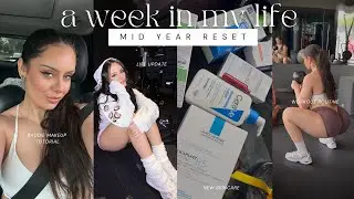 mid year reset: viral skincare review, new diet & workout plan, high protein meals + baddie makeup