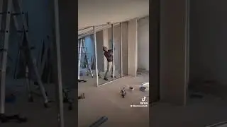 montaggio strutture pareti in cartongesso. #ristrutturazione #drywall #edilizia #cantiere