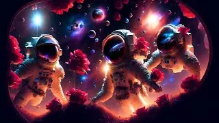 VJ Loop Astronaut - Copyright Free Video Background Wallpaper / Abstract Space Visuals Screensaver