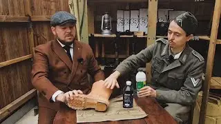 Entretien du cuir - Teinte et graissage de bottes de marche Wehrmacht