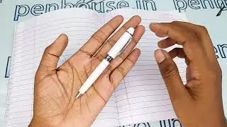 penhouse in White Color Body Short Length Twist Type Ball Pen Model 18850