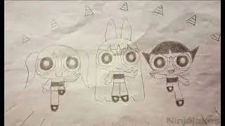 The Powerpuff Girls Holding Candy Corn (Fanart)