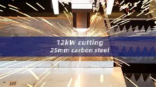 12KW laser cutting machine for cutting 25mm carbon steel#lasercut