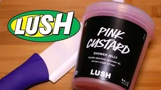 Lush PINK CUSTARD Shower Jelly Cutting BUBBLE BATH Demo