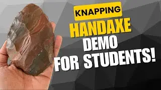 Handaxe making demonstration for students! #knapping #flintknapping #anthropology #stonetools #art