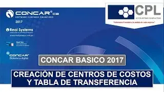 CONCAR BASICO 2017 | CREACIÓN DE CENTROS DE COSTOS