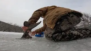 River monster breaks me off while ice fishing, @HTicefishing @VexilarMarine @acmetacklecompany 