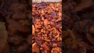 BBQ Smoked Pork & Beans || Smoked Baked Beans #food #recipes #delicious