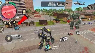 Rope Hero: Vice Town (Transformer Fight Green Car Robot) Transformer Crushed Robot Car - Gameplay HD