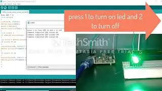 blink led taking input from serial monitor (press 1 to turn on LED , press 2 to turn off LED)