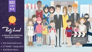 Pixity Land | Character Animation Explainer Toolkit After Effects Templates