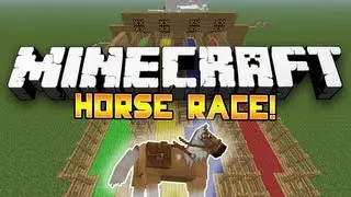 Minecraft: HORSE RACE! Mini-Game #1: w/Sky, Bajan, Bodil40 & Bashur