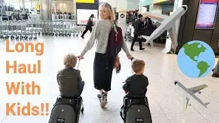 Travel Day To LA | 12 Hour Long-Haul Flight With Kids | California Road Trip Vlogs