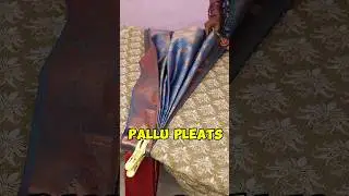 How to make Pallu pleats Techniques 🥻#tutorial #trending #saree #viral #shorts