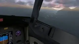 LOWI RNAV 08 approach at dusk