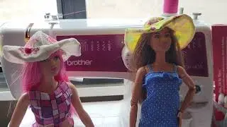 how to make a doll sun hat! barbie sun hat
