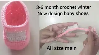 3to6 month crochet winter new design baby shoes|all   size mein woolen crochet shoes| winter shoes 😊