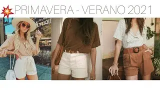 MODA 2021 PRIMAVERA-VERANO | TONALIDADES BEIGE Y MARR&Oacute;N ★ COMBINACIONES DE OUTFITS