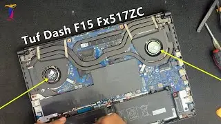 Asus Tuf Dash F15 Fx517ZC Fan Dust Cleaning | Fix Overheating & Loud Fan Noise