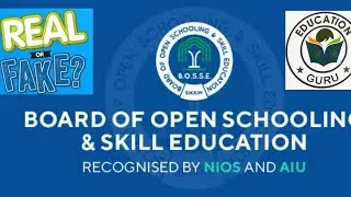 Board of open schooling and skill education Sikkim/BOSSE/Real or Fake/recognised/मान्यता प्राप्तlist