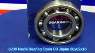 6206 Nachi Bearing Open C3 Japan 30x62x16