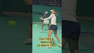 CoinToss.Go Alex & Tjen!#alexeala #mubadalah #wta500 #abudhabiopen #shorts #viral #trending #tennis