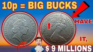 Think Before You Spend! These 1980&1996 Elizabeth II Ten Pence Rare Coins Could Be Worth BIG BUCKS!