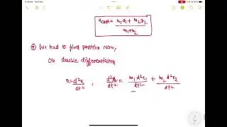 Class 11th rotation motion derivation of a centre of mass for two particle system