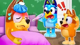 Bluey and Bingo Take Care Of Sick Mom | Bluey Fun Toys