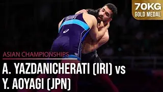 Амирмохаммад Язданичерати (Ирида) против Аояги (Япония), финал чемпионата Азии среди ветеранов 20...