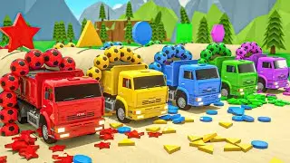 Color Balls & Sing a Song! | Five Little Monkeys | Baby Nursery Rhymes & Kids Songs