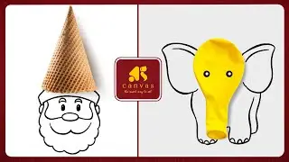 How to draw with everyday objects. Objects drawing part-2. Step by step drawing. Educational video.