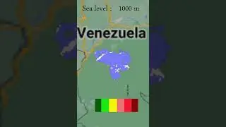 Venezuela sea level rise map #shorts #climatechange #painscalememe