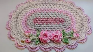Affordable crochet flower rug made with leftover yarn 🥰 #crochet #crocheting #engagement #stepbystep