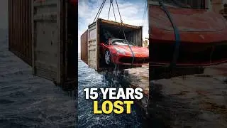 A Ferrari Was Found Inside a Container Lost at Sea for 15 Years #autotech #ferrari