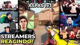 STREAMERS REAGINDO AO CLUTCH DO ASPAS 1v3  NA FINAL DO CHAMPIONS! LOUD vs OPTIC - VALORANT CLIPS