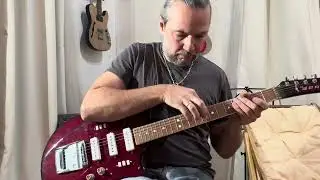 2-D. Guitar tapping lesson.  Touch style guitar technique. D minor Dorian  mode.
