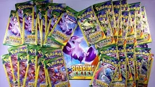 Opening 38 Pokemon XY ROARING SKIES mini booster packs! From Dollar Tree store