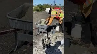 Inspector testing concrete making sure it&rsquo;s good #inspector #testing #concrete