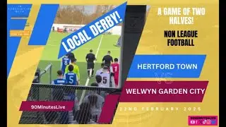 Highlights of the non league football local derby between Hertford Town and Welwyn Garden City