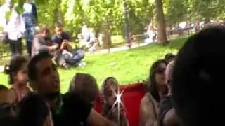 Libyan protesters outside of Embassy chanting 01 - 2011-07-06