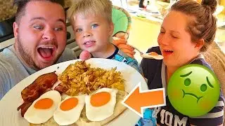 GUMMY FOOD VS REAL JOKE! 🍳🥓 Breakfast eggs and bacon!