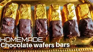 Homemade Chocolate recipe Chocolate wafer bars in just 15 mins easy method