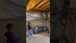 Client basement transformation in progress // basement renovation before & after