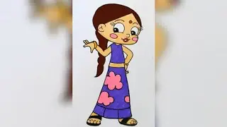 How to Draw Chutki from Chota Bheem || Chutki Drawing Easy || Step by Step