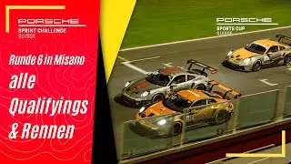 Porsche Sprint Challenge Suisse 2025 | Runde 6 - Samstag: alle Qualifyings & Rennen (Deutsch)