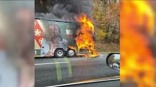 Virginia gubernatorial candidate's campaign bus catches fire en route to event