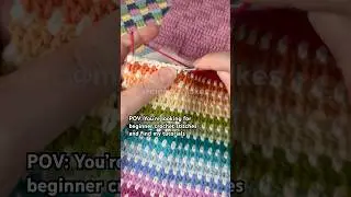 Easy crochet stitch for beginners #crochetstitches #crochettutorial